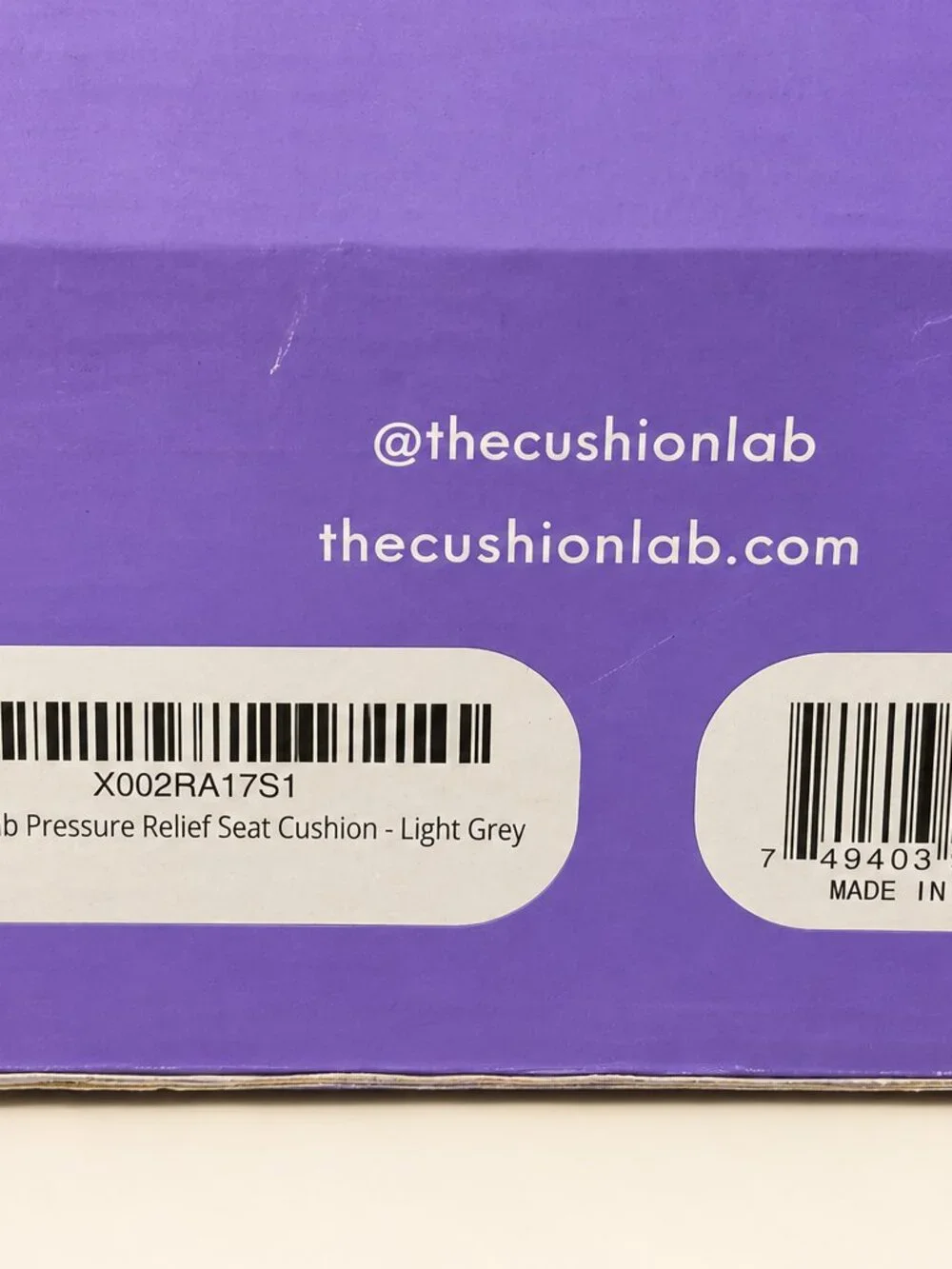 C CUSHION LAB Patented Pressure Relief Seat Cushion for Long Sitting, Gray, New